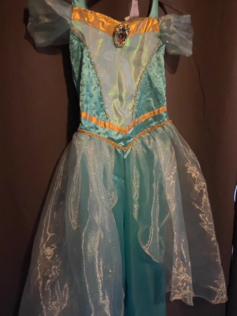 Disney Aqua and Gold Princess Superhero Dress